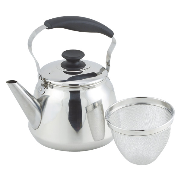 フレッティIII　ステンレス製広口ケットル(茶こしアミ付)3L