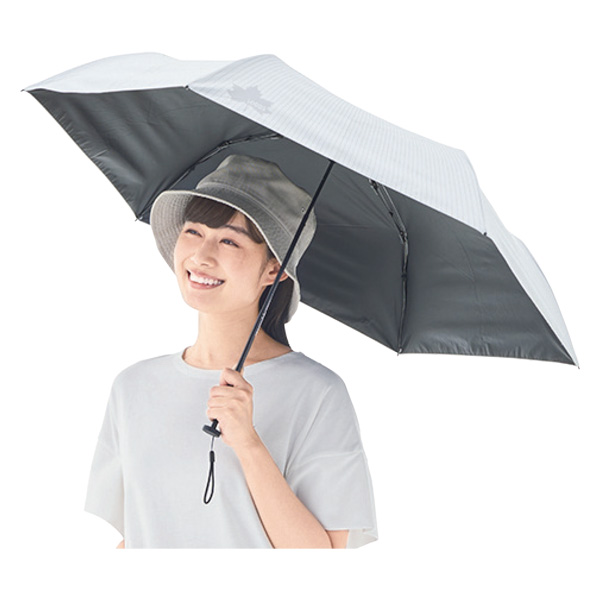 ロゴス　ソーラーブロック日傘 コンパクト(晴雨兼用)