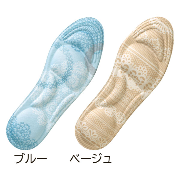 足裏ふわふわインソールレース柄3色組