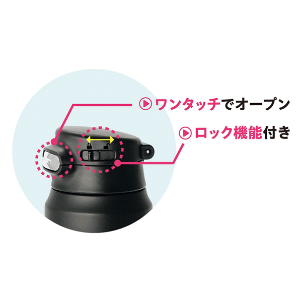 ワンタッチボトル500ml グレー