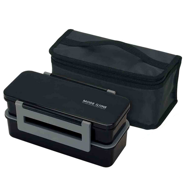 大容量2段弁当箱ロック式　ランチバッグ付き